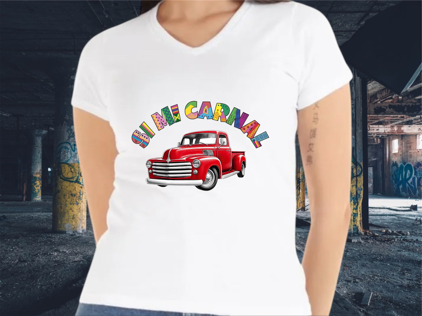 PLAYERA SI MI CARNAL (MUJER)